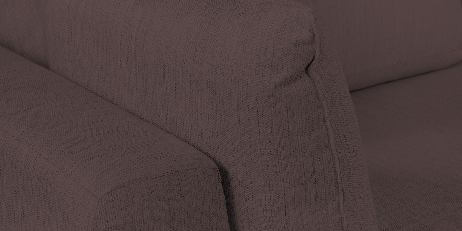 Ziggy Fabric RHS Sectional Sofa (3+Lounger) In Night Brown Colour - Febonic Living