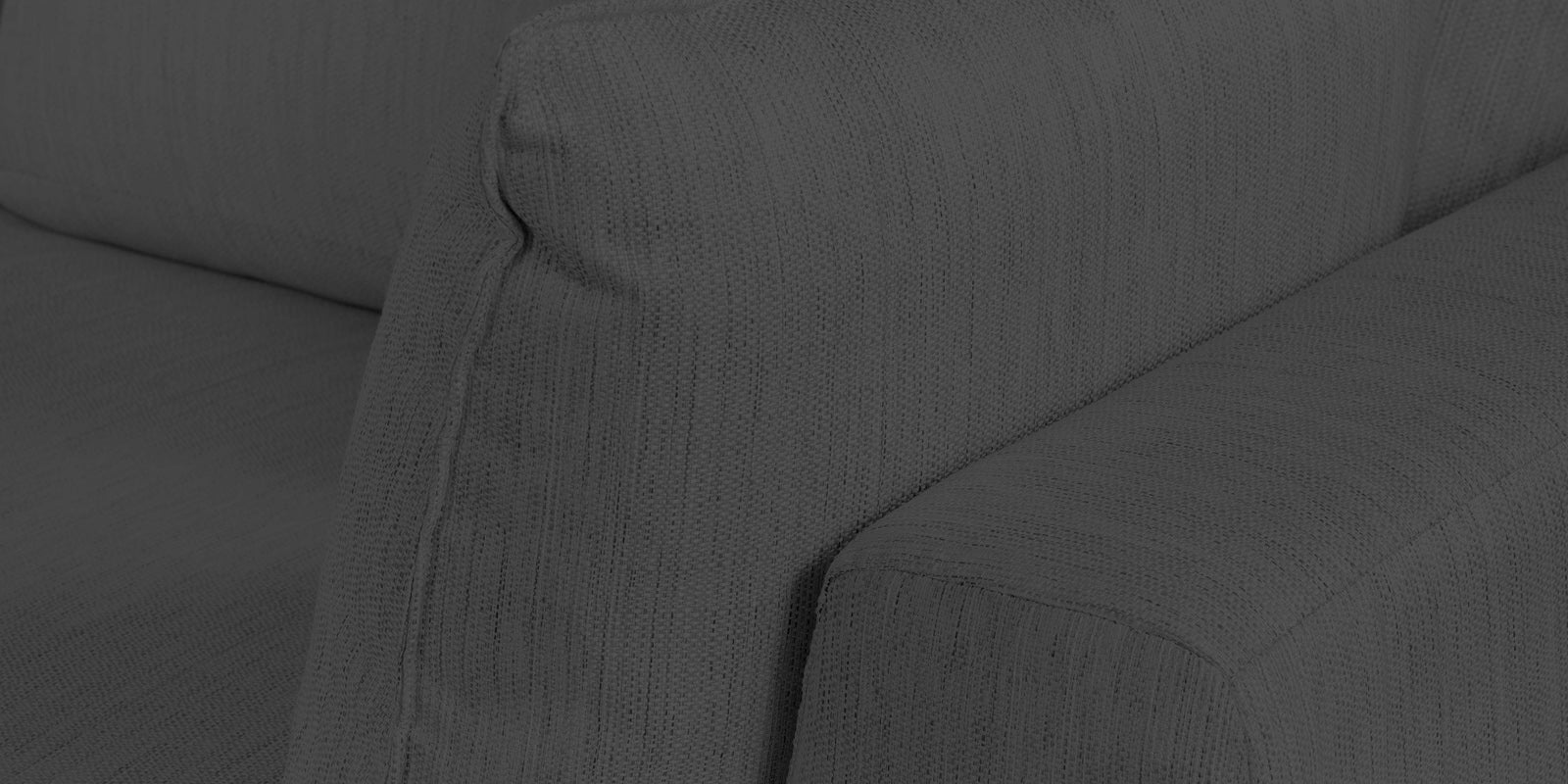 Ziggy Fabric LHS Sectional Sofa (3+Lounger) In Stone Grey Colour - Febonic Living