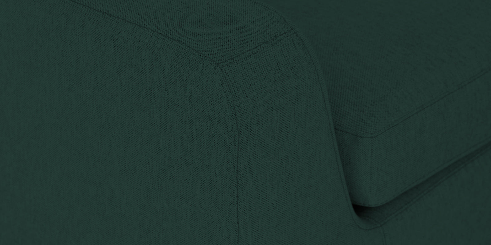 Freedom Velvet 6 Seater LHS Corner Sofa In Forest Green Colour With Ottoman - Febonic Living