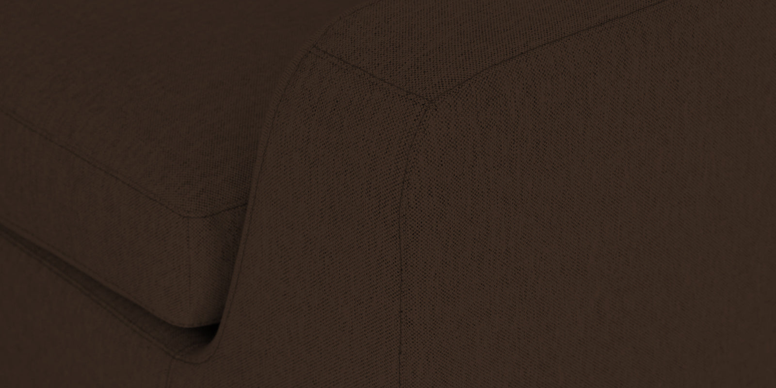 Freedom Velvet 6 Seater RHS Corner Sofa In Cholocate Brown Colour With Ottoman - Febonic Living