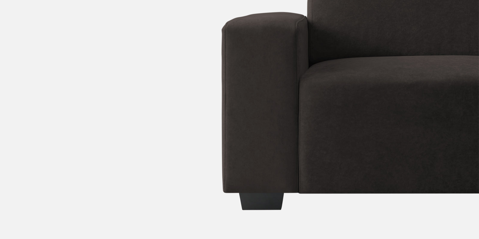 Hiro Fabric 3 Seater Sofa In Coal Brown Colour - Febonic Living