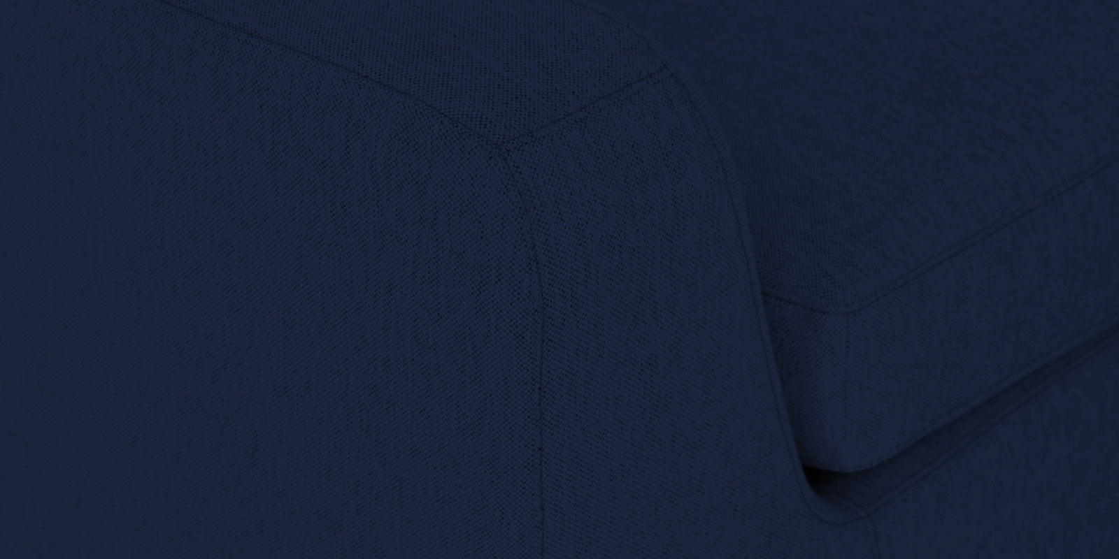 Freedom Velvet 6 Seater LHS Corner Sofa In Indigo Blue Colour With Ottoman - Febonic Living