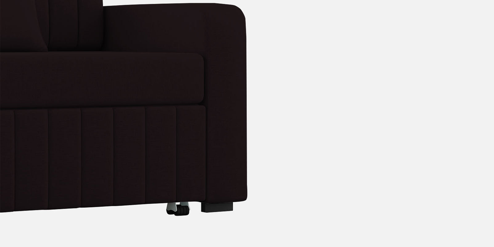 Calra Fabric 3 Seater Pull Out Sofa Cum Bed In Cara Brown Colour With Storage - Febonic Living