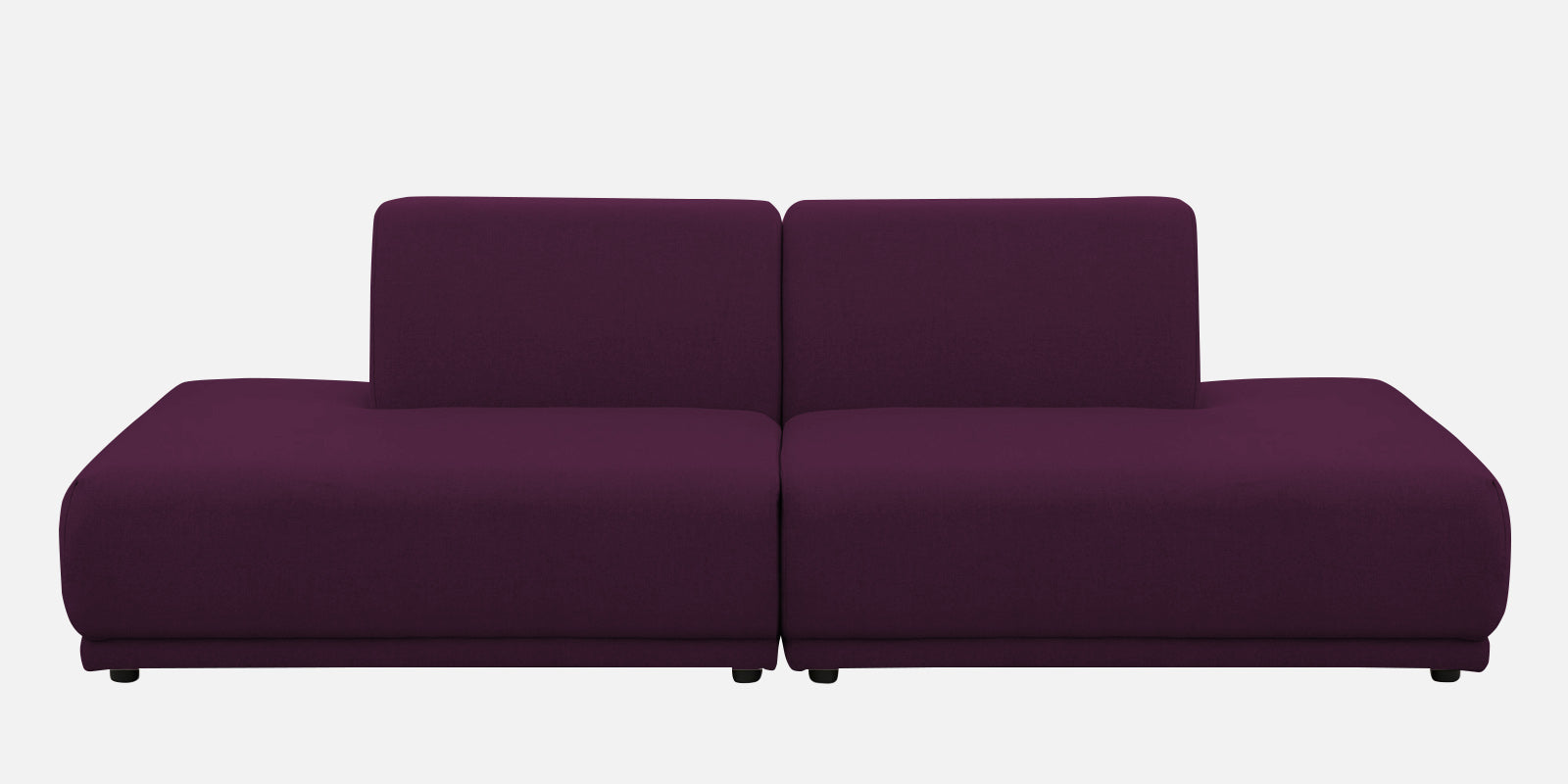 Adam Fabric LHS Sectional Sofa (3+Ottoman Lounger) In Greek Purple Colour - Febonic Living