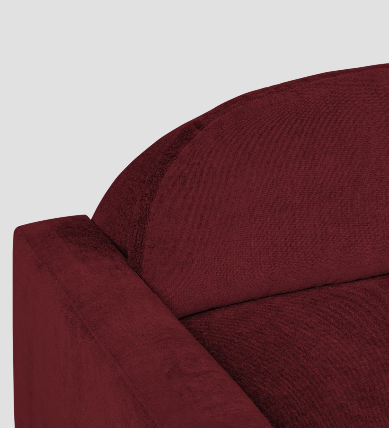 Dara Fabric 1 Seater Sofa In Blood Maroon Colour - Febonic Living