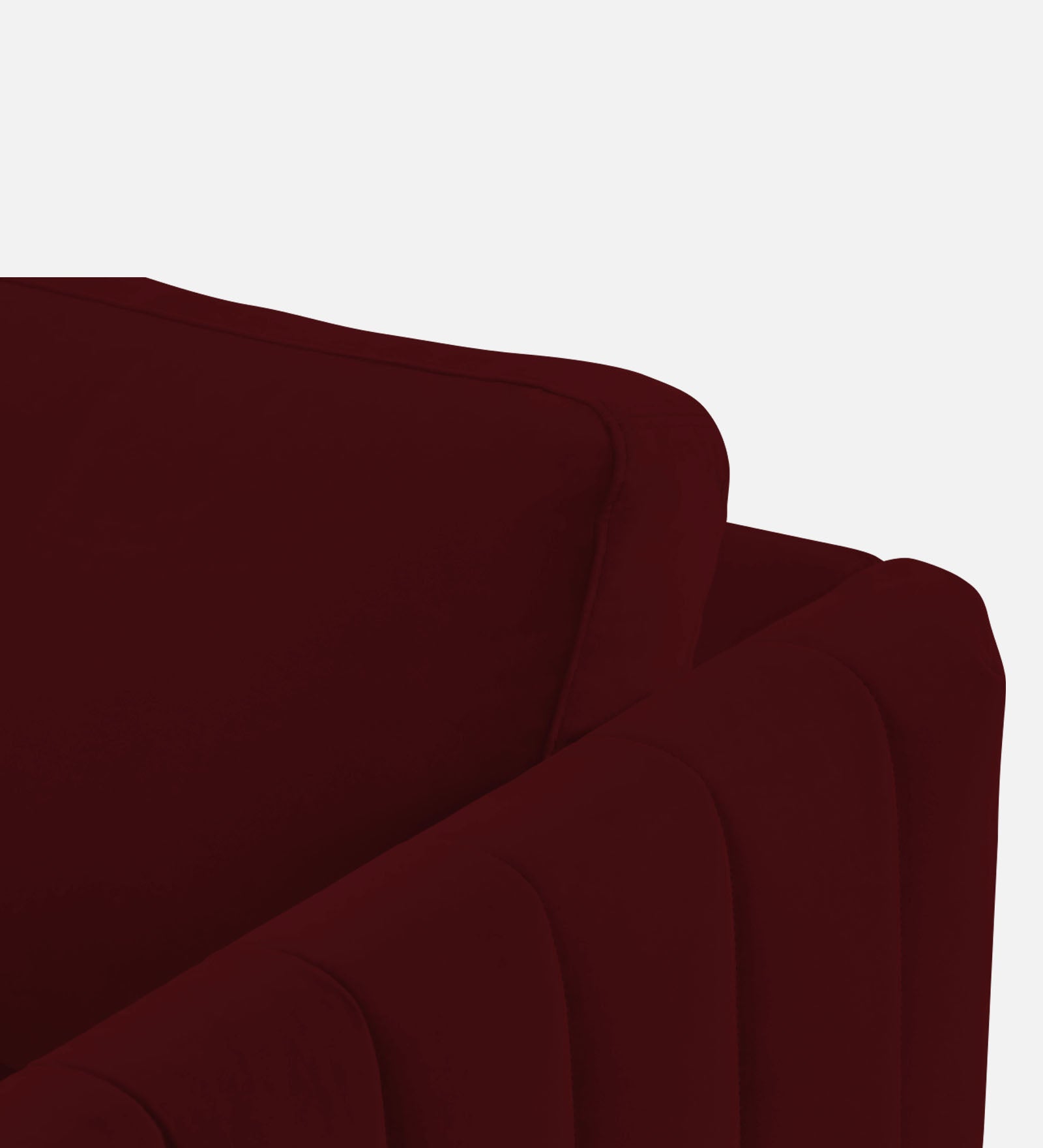 Haru Velvet 1 Seater Sofa In Dark Maroon Colour - Febonic Living