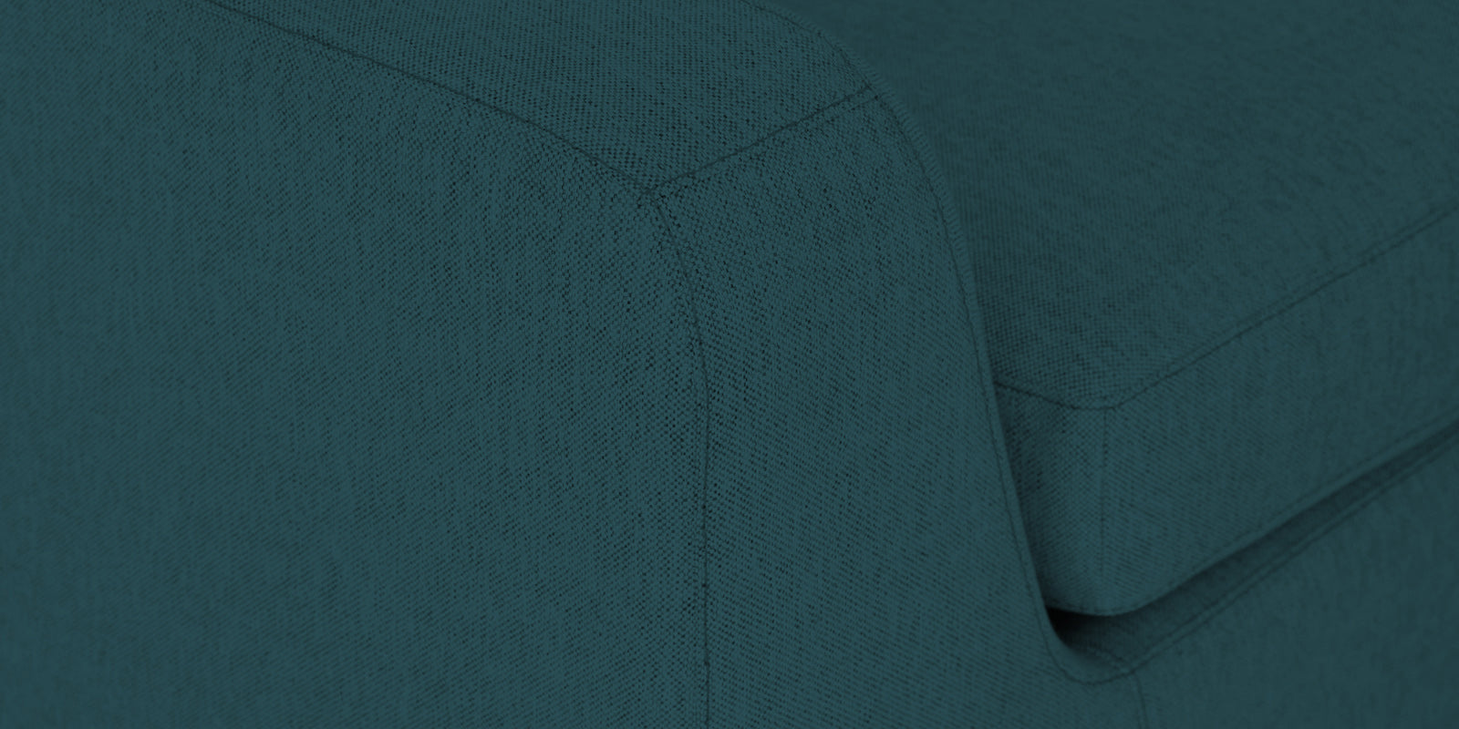 Freedom Velvet 6 Seater LHS Corner Sofa In Arabian Green Colour With Ottoman - Febonic Living