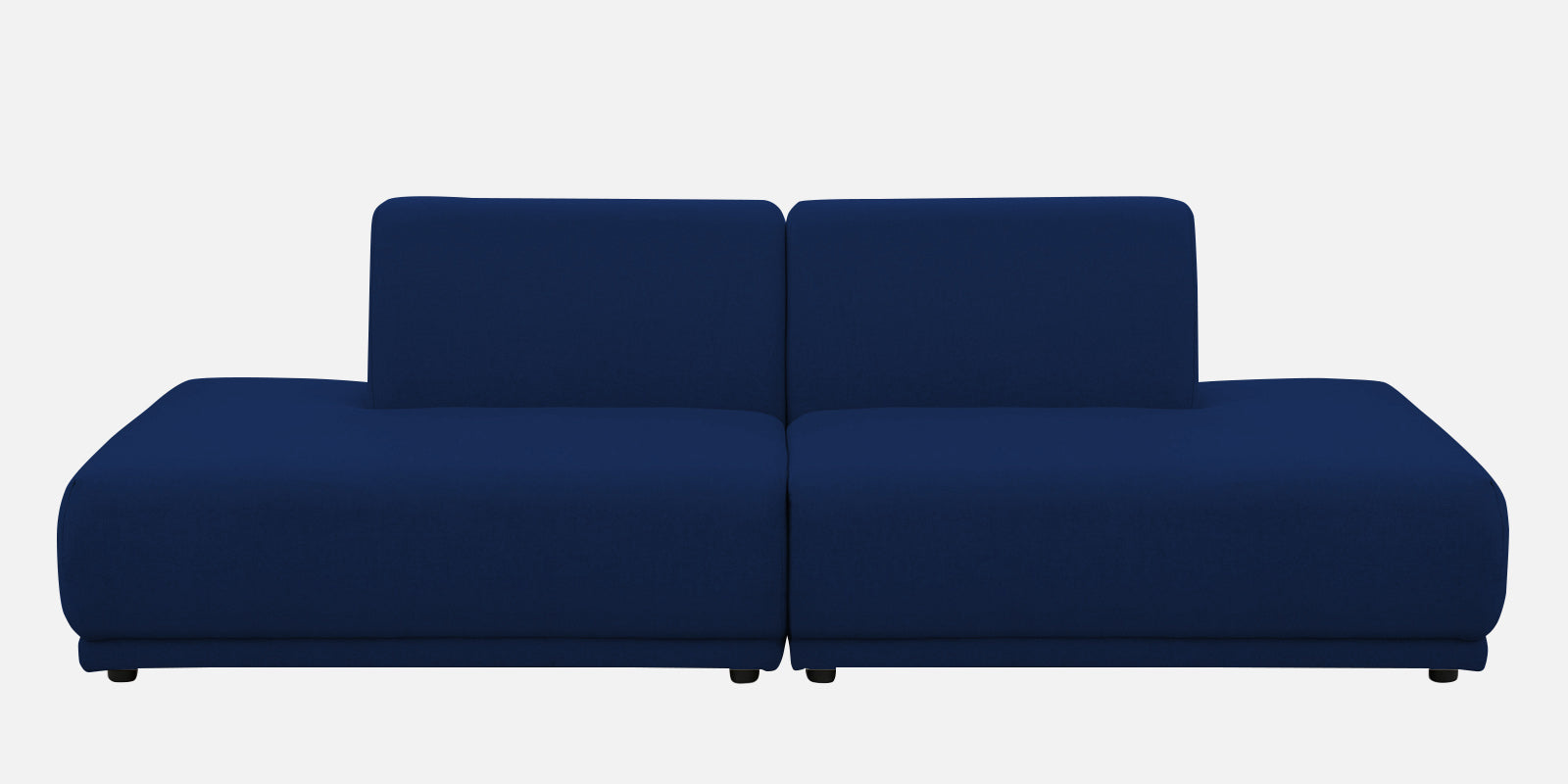 Adam Fabric RHS Sectional Sofa (3+Ottoman Lounger) In Royal Blue Colour - Febonic Living