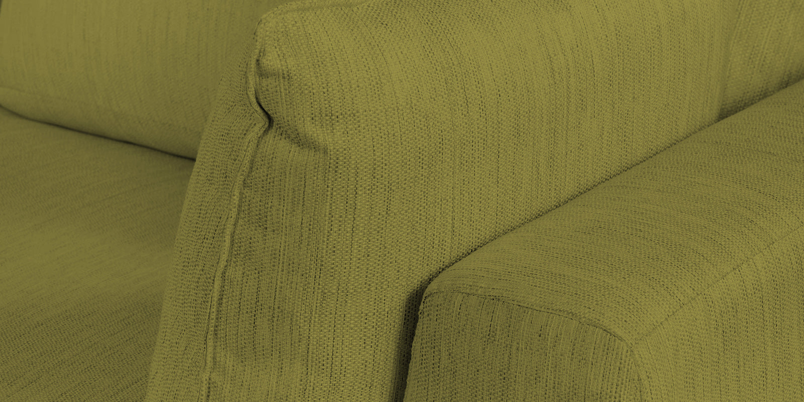 Ziggy Fabric LHS Sectional Sofa (3+Lounger) In Kelly Green Colour - Febonic Living
