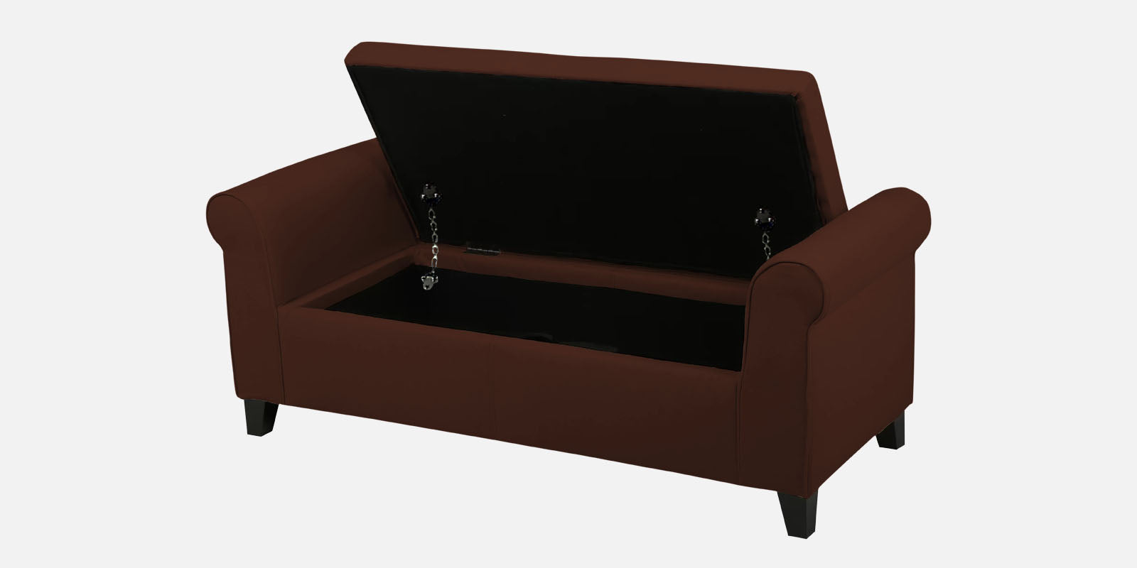 Molo Fabric 3 Seater Recamier In Coffee Brown Colour With Storage - Febonic Living