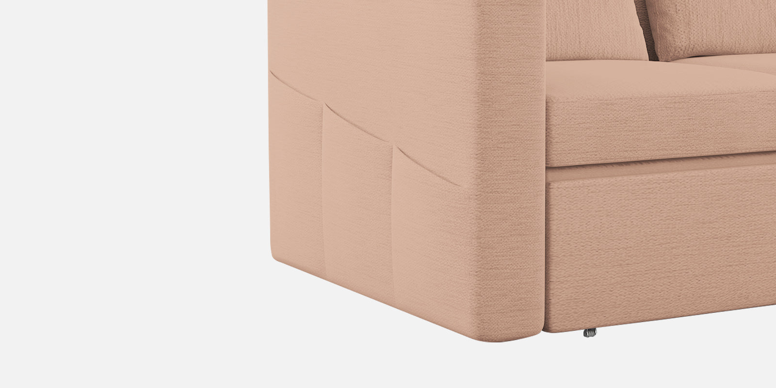 River Fabric 2 Seater Pull Out Sofa Cum Bed In Cosmic Beige Colour - Febonic Living