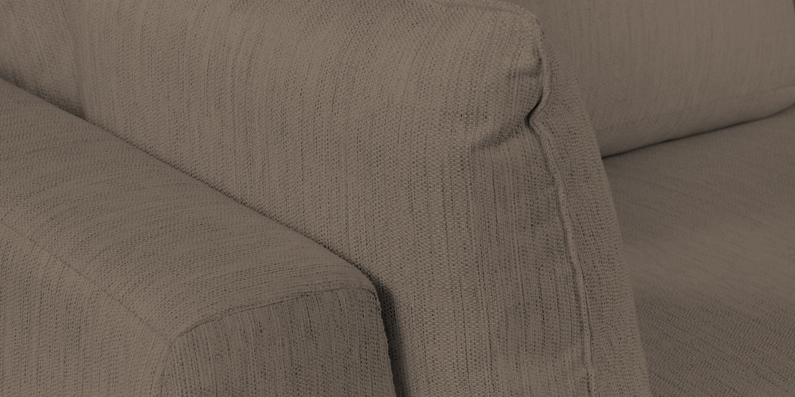 Ziggy Fabric RHS Sectional Sofa (3+Lounger) In Hazel Beige Colour - Febonic Living
