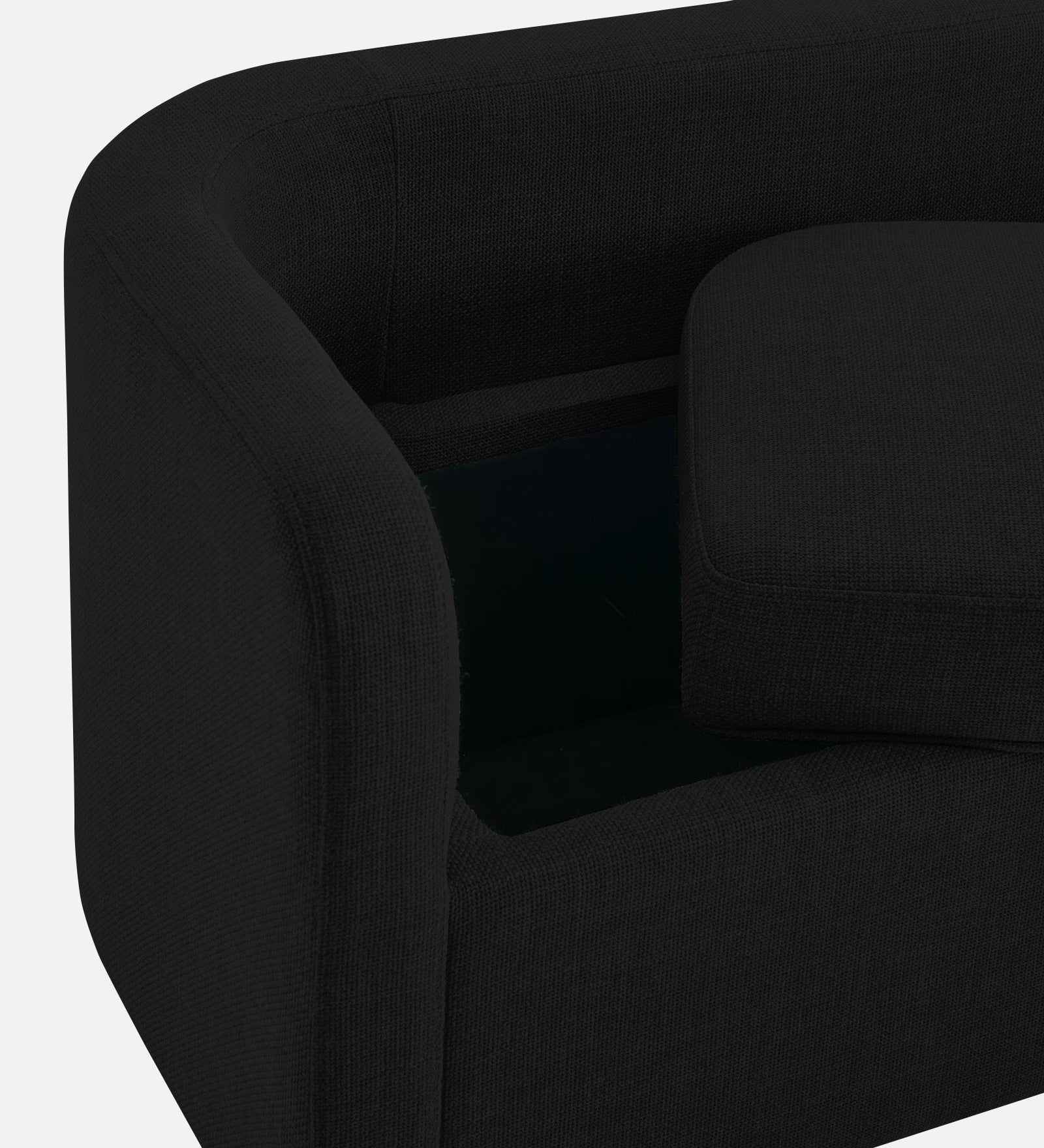 Cooper Fabric Storage Bench In Zed Black Colour - Febonic Living