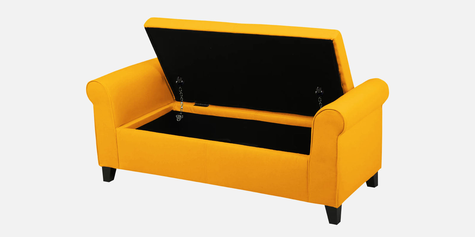 Molo Fabric 3 Seater Recamier In Bold Yellow Colour With Storage - Febonic Living