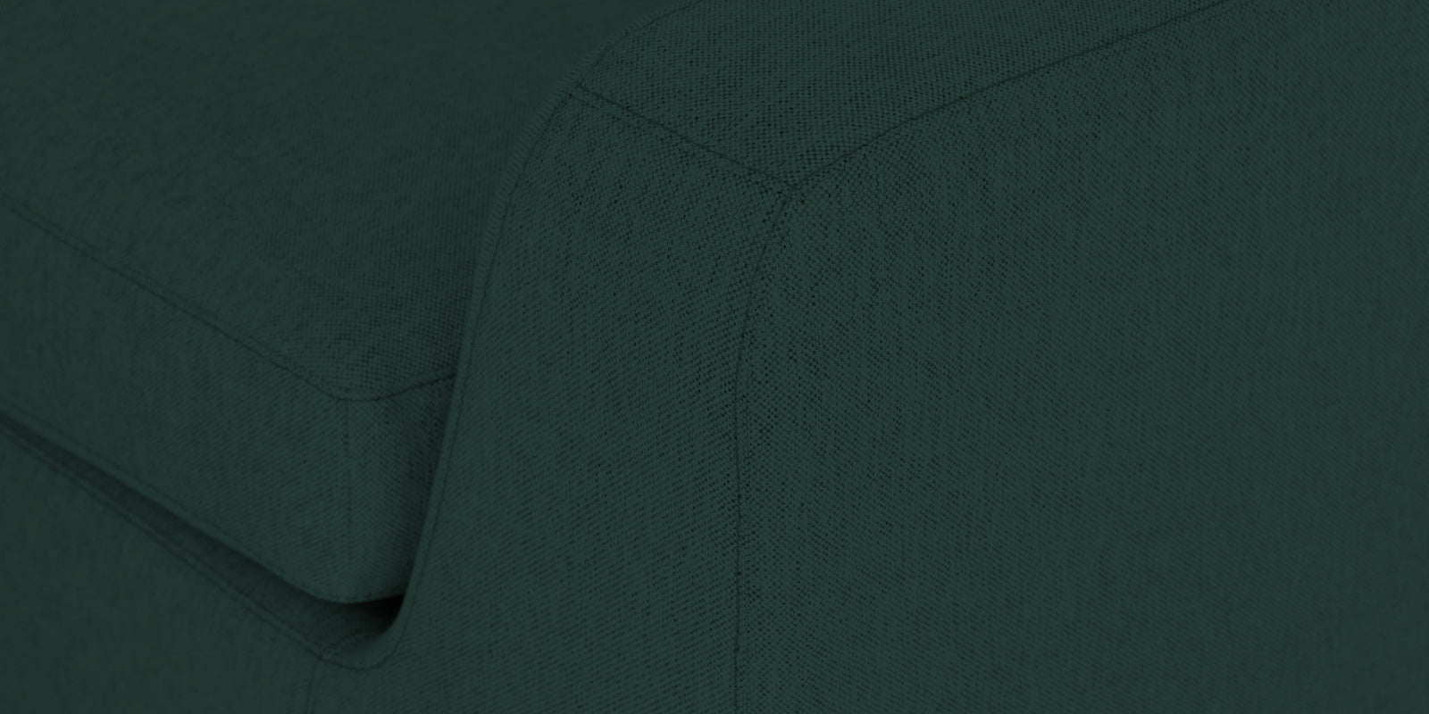 Freedom Velvet 6 Seater RHS Corner Sofa In Forest Green Colour With Ottoman - Febonic Living