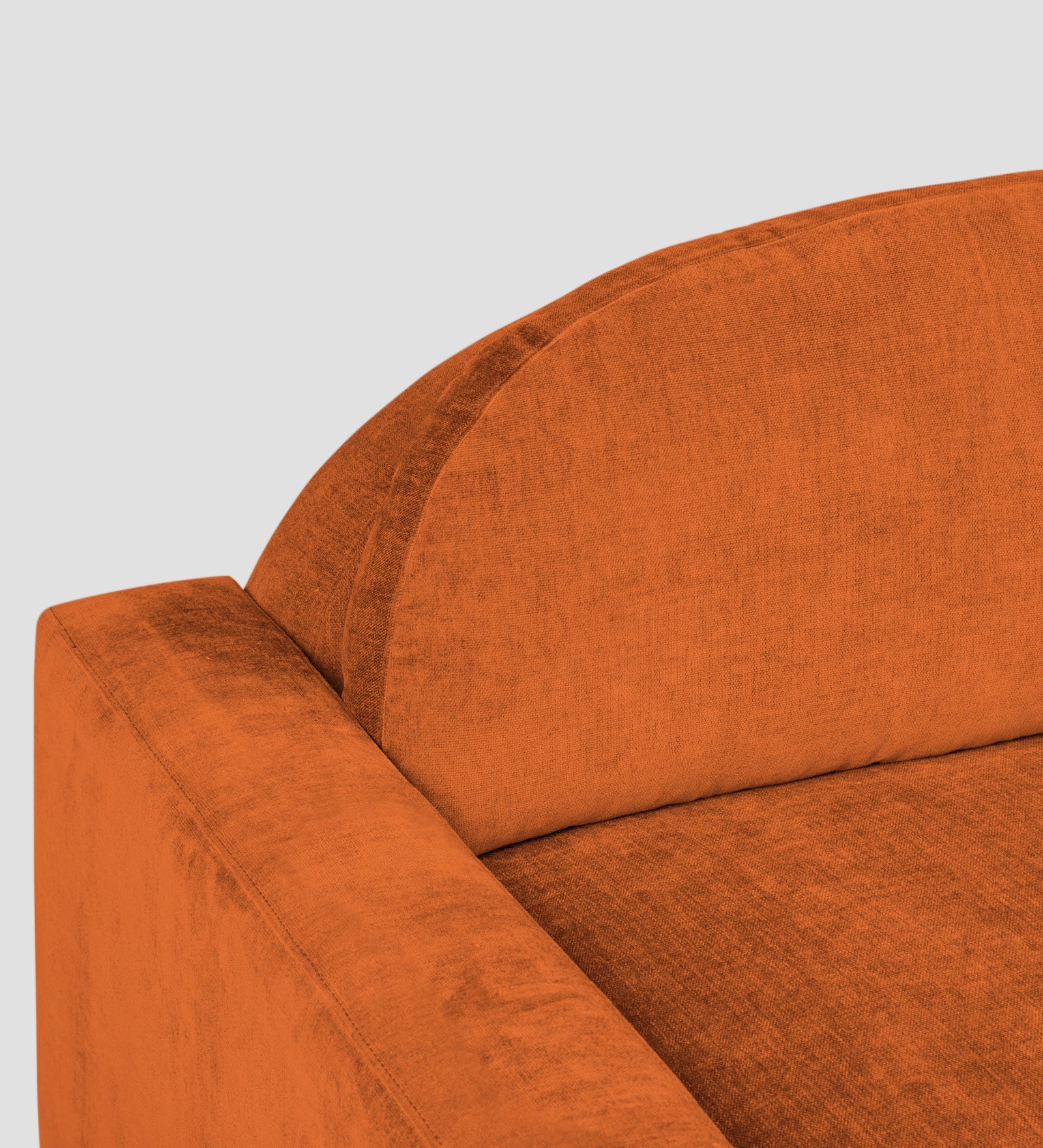 Dara Fabric 1 Seater Sofa In Vivid Orange Colour - Febonic Living