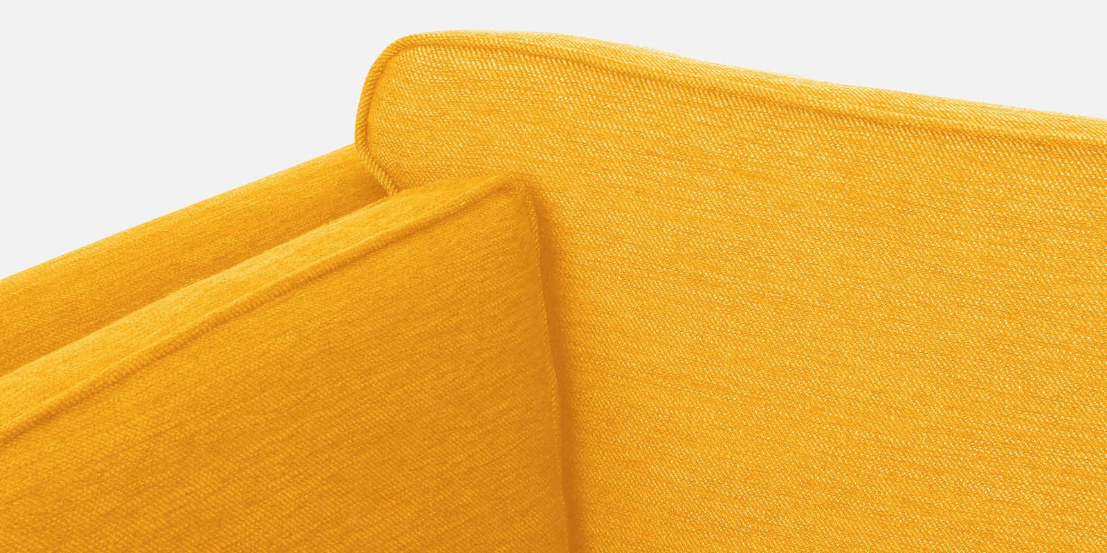 Nigar Fabric 2 Seater Sofa in Bold Yellow Colour