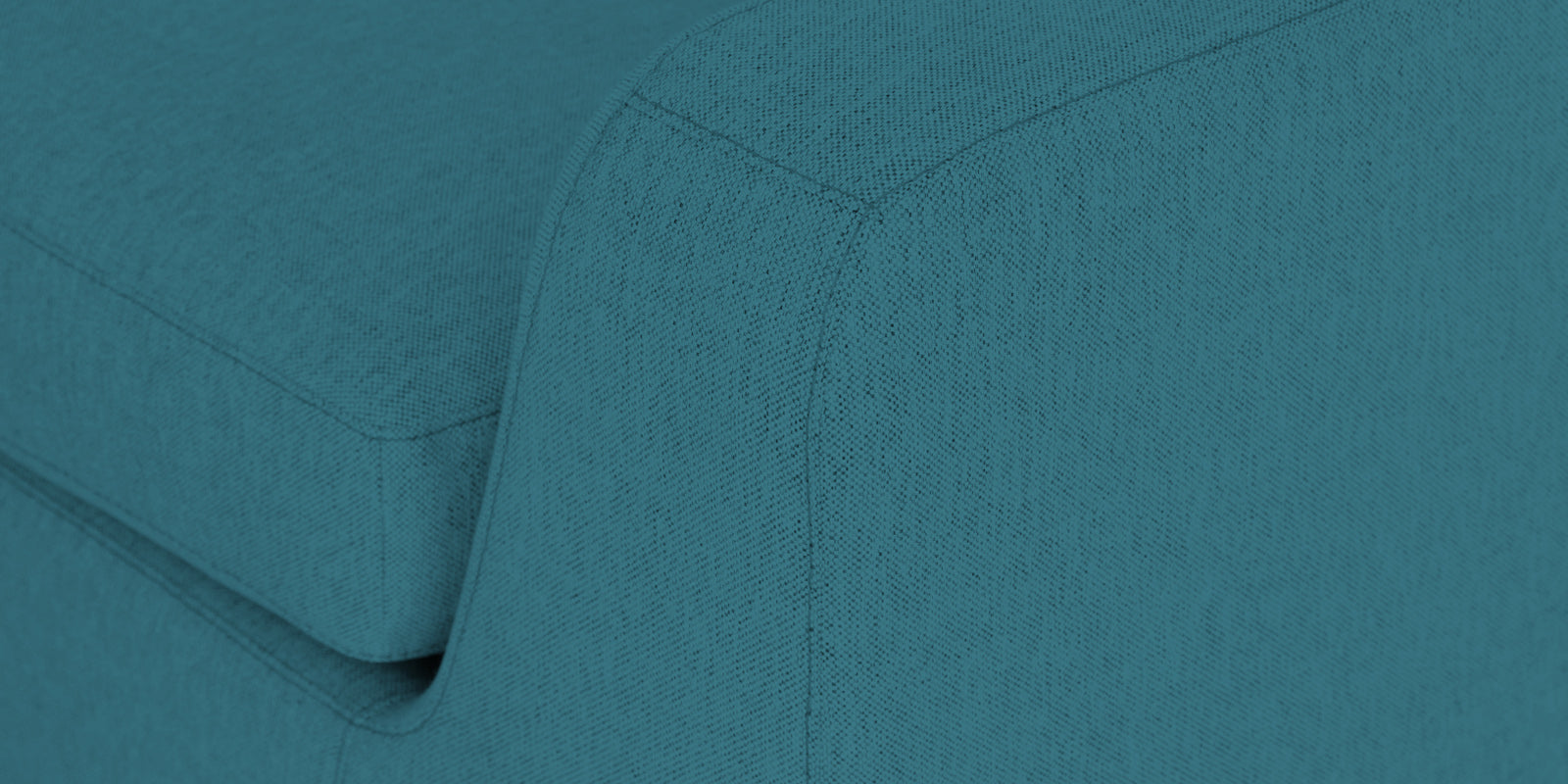 Freedom Velvet 6 Seater RHS Corner Sofa In Aqua Blue Colour With Ottoman - Febonic Living