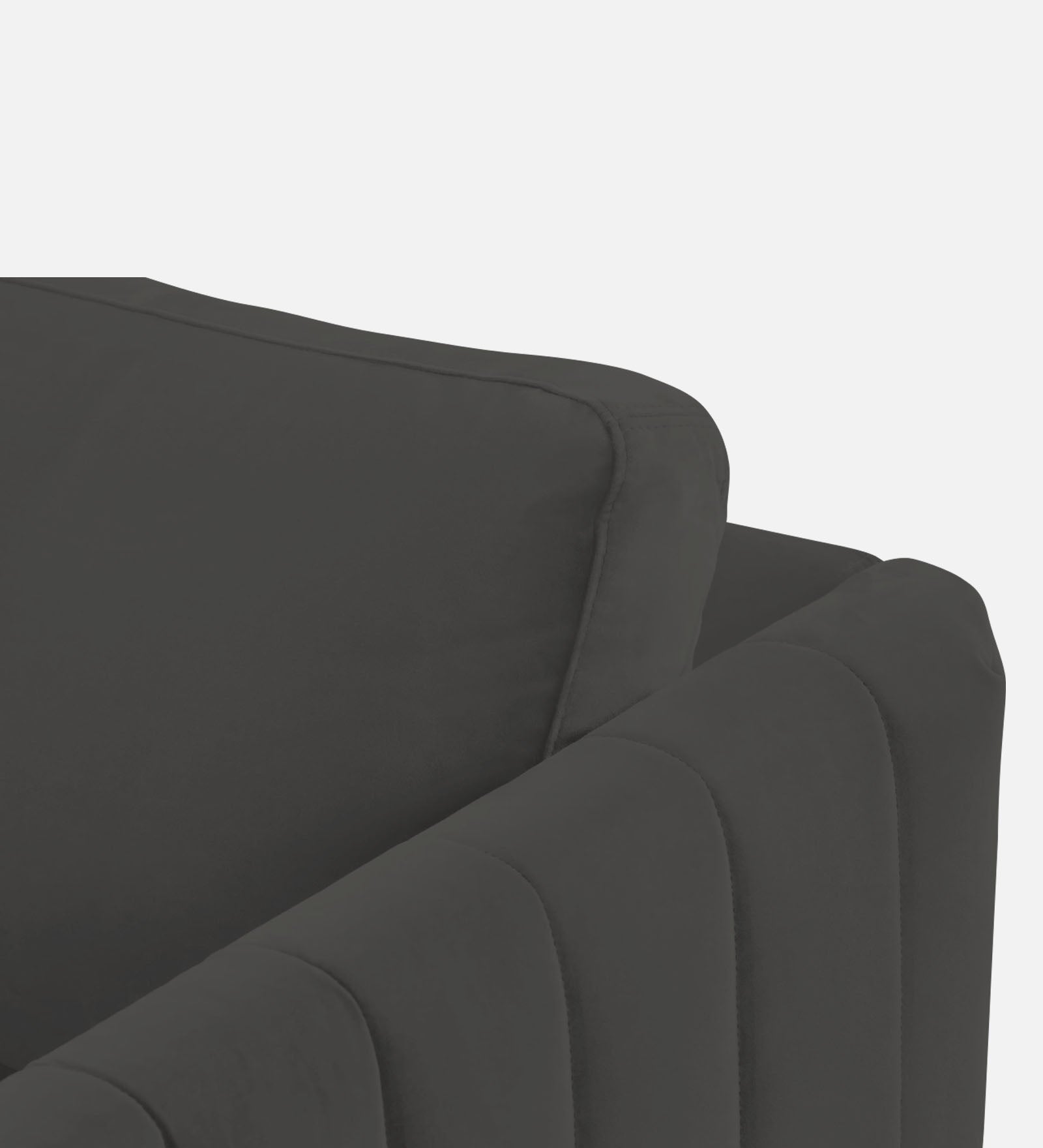 Haru Velvet 1 Seater Sofa In Hory Grey Colour - Febonic Living