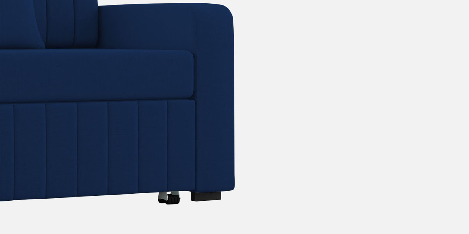 Calra Fabric 3 Seater Pull Out Sofa Cum Bed In Royal Blue Colour With Storage - Febonic Living