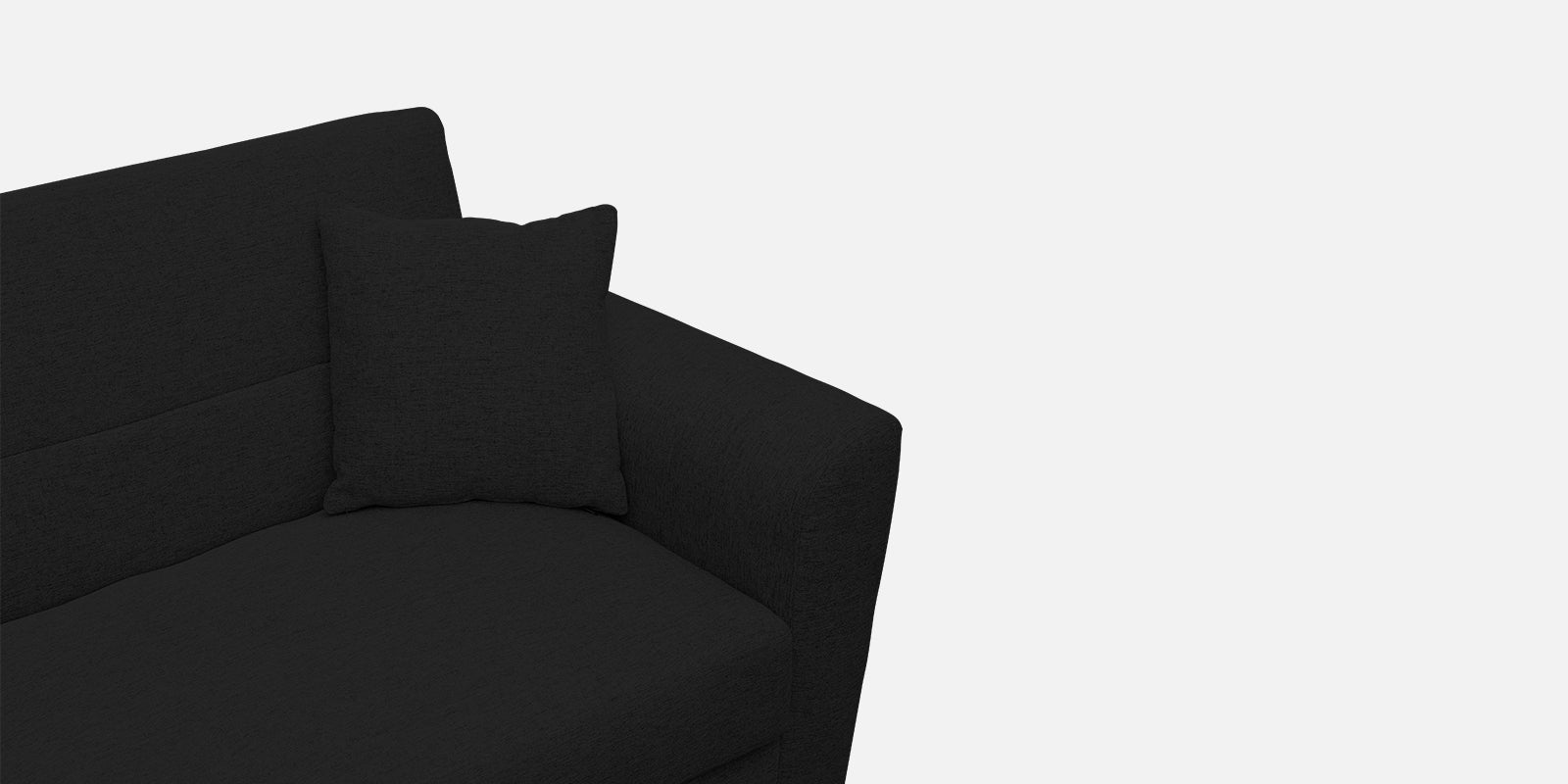 Bony Fabric 3 Seater Convertible Sofa Cum Bed In Heather Black Colour - Febonic Living