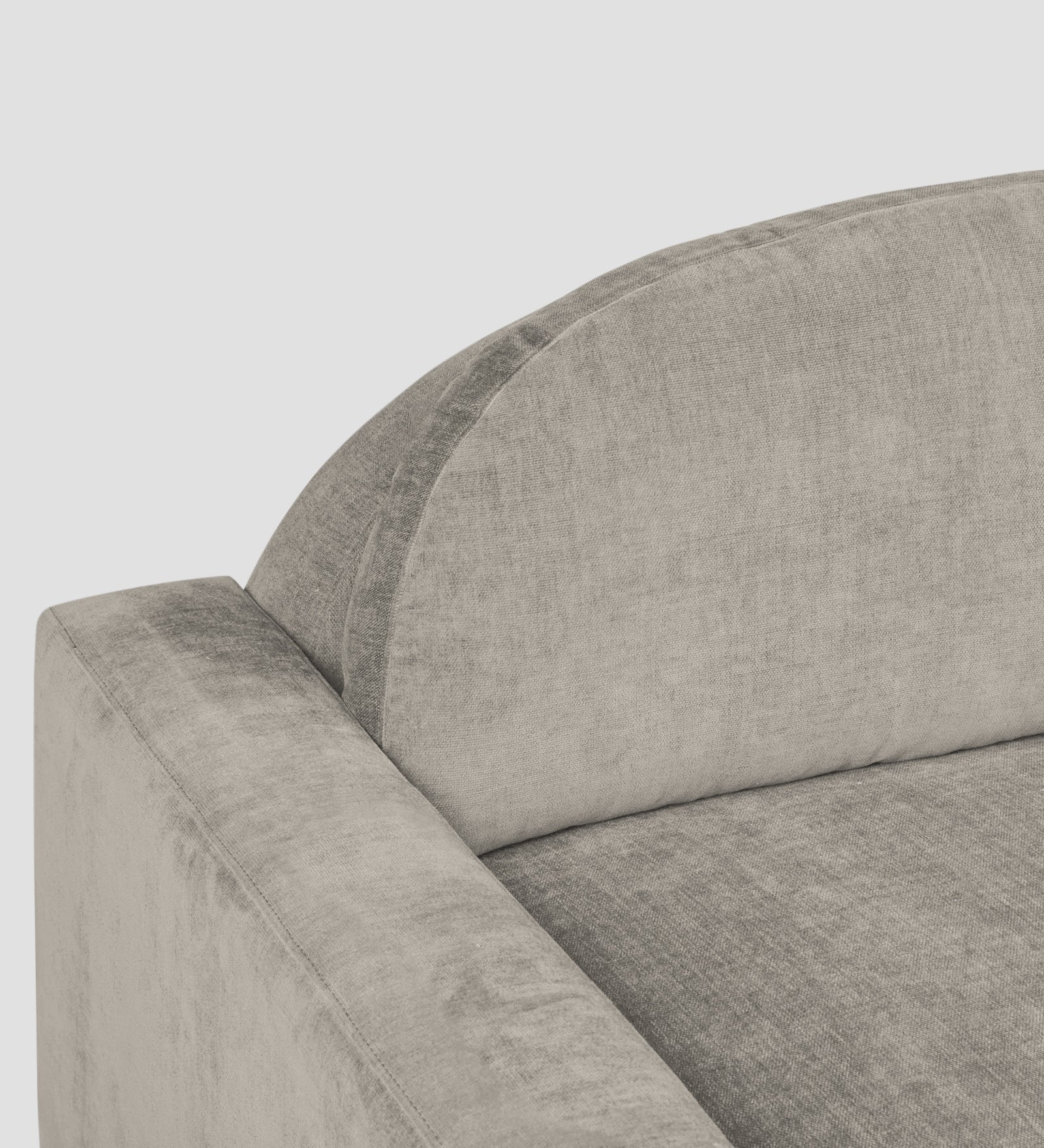 Dara Fabric 1 Seater Sofa In Ash Grey Colour - Febonic Living