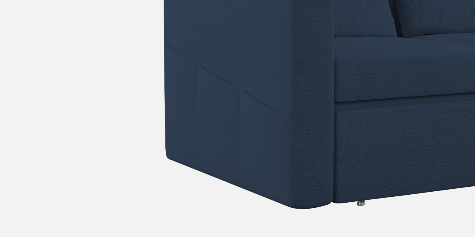 River Fabric 2 Seater Pull Out Sofa Cum Bed In Denim Blue Colour - Febonic Living