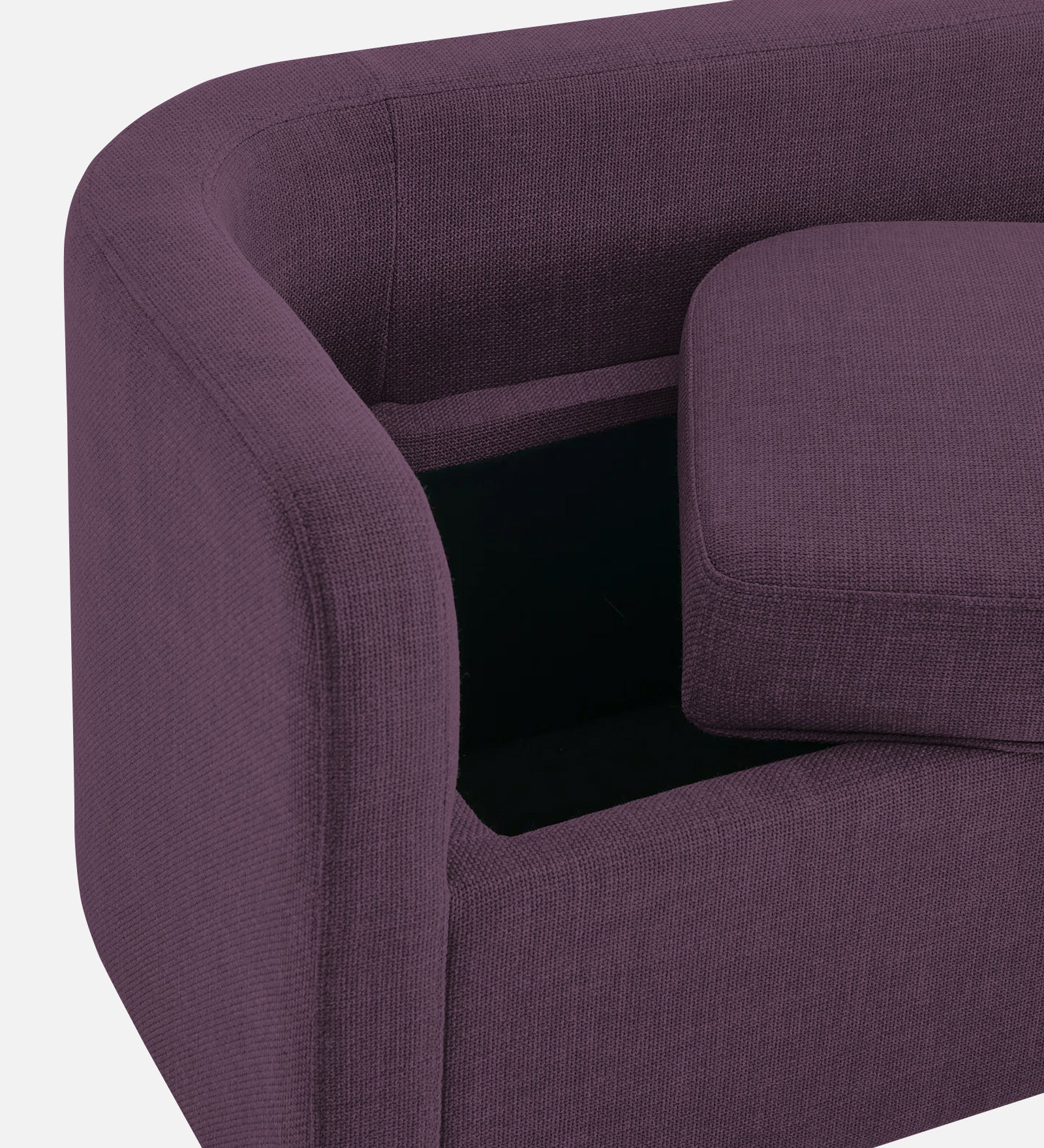 Cooper Fabric Storage Bench In Greek Purple Colour - Febonic Living
