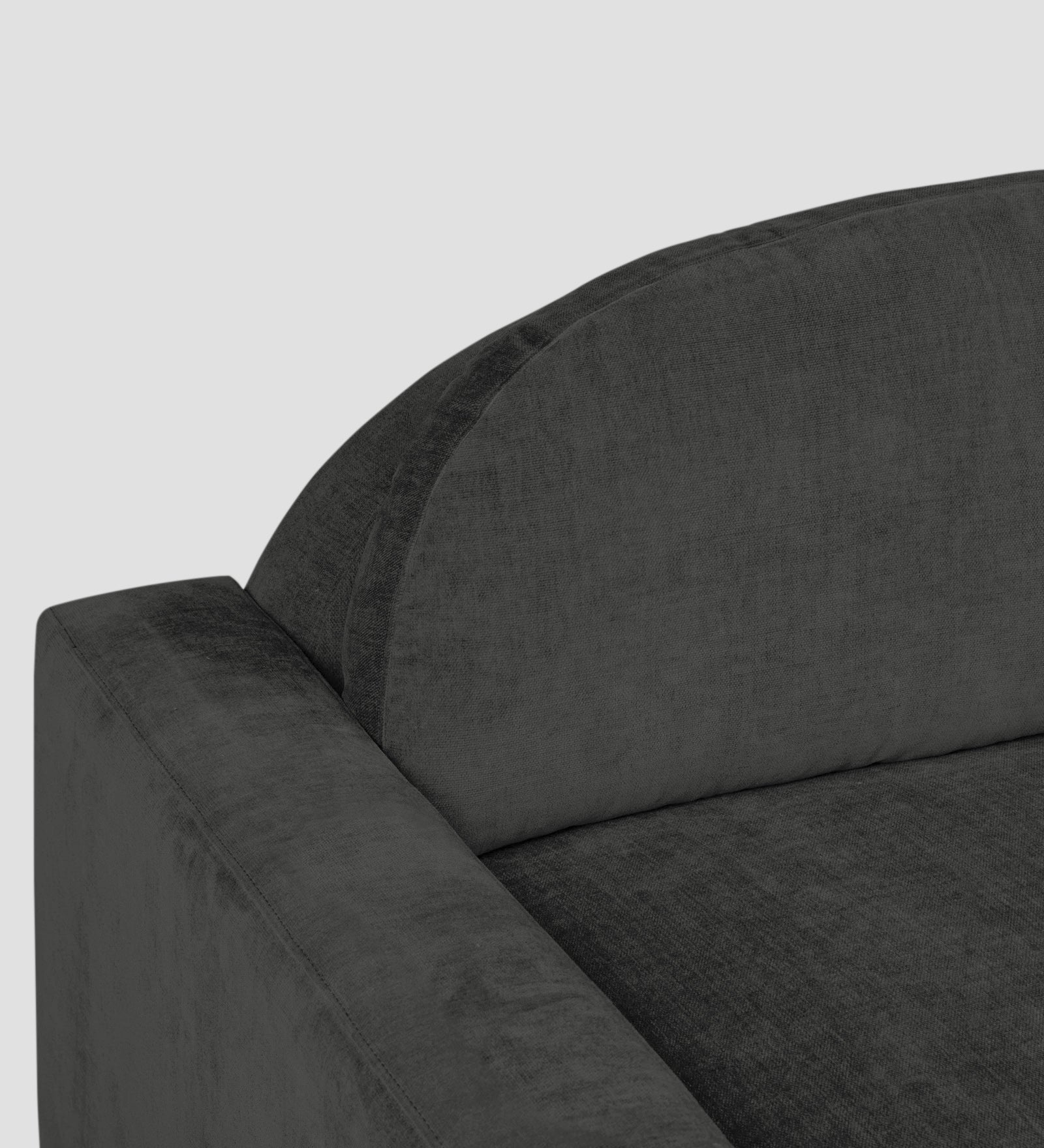 Dara Fabric 1 Seater Sofa In Charcoal Grey Colour - Febonic Living