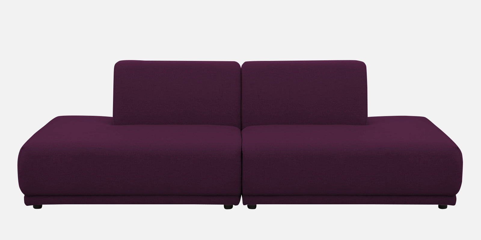 Adam Fabric RHS Sectional Sofa (3+Ottoman Lounger) In Greek Purple Colour - Febonic Living