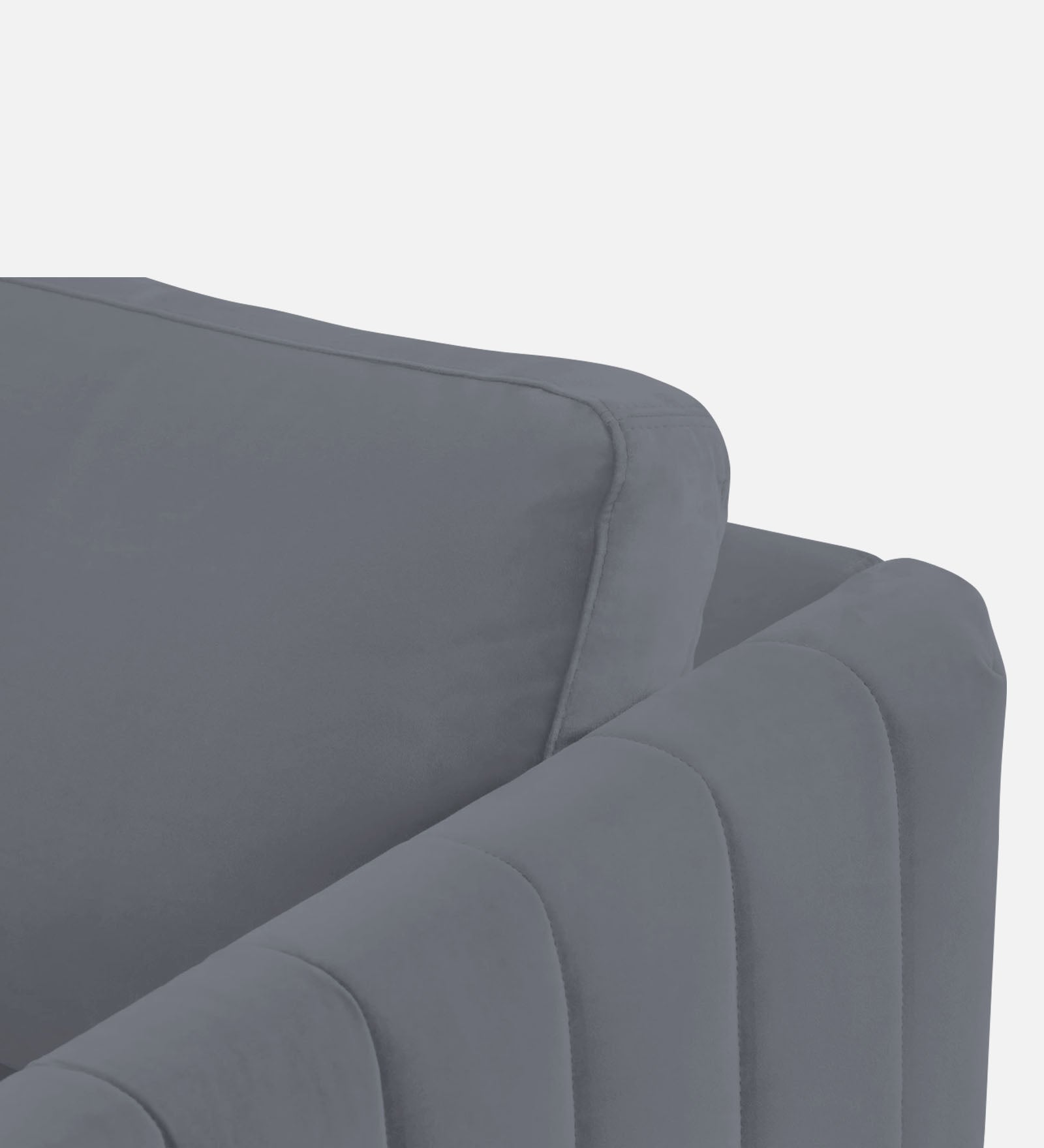 Haru Velvet 1 Seater Sofa In Pubble Grey Colour - Febonic Living