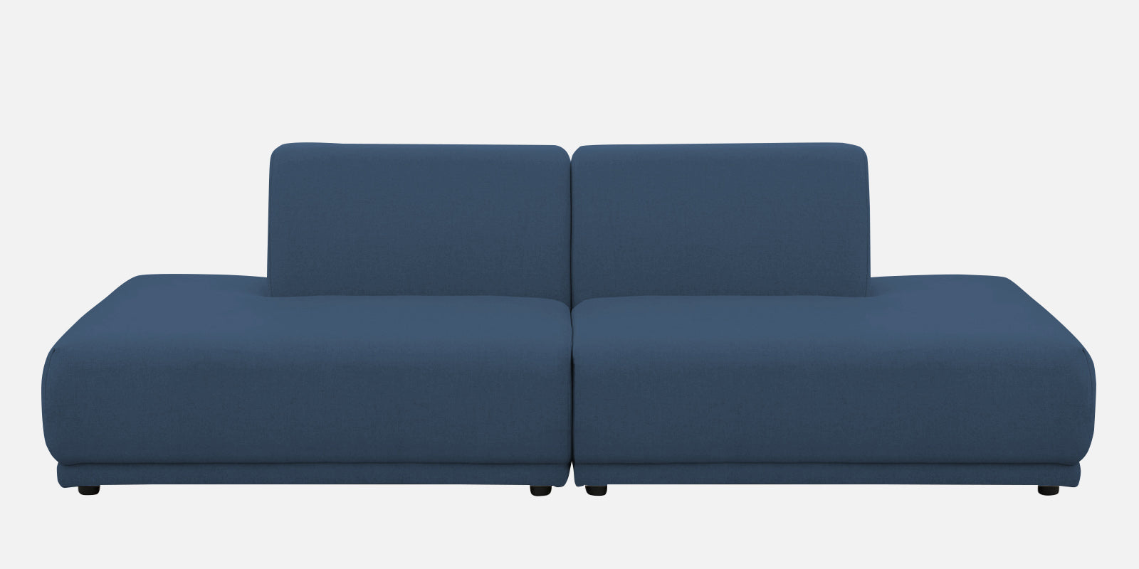 Adam Fabric RHS Sectional Sofa (3+Ottoman Lounger) In Light Blue Colour - Febonic Living