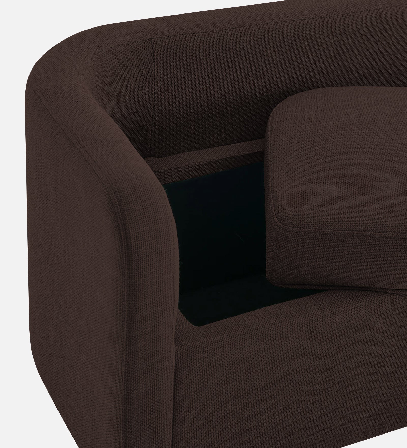 Cooper Fabric Storage Bench In Coffee Brown Colour - Febonic Living