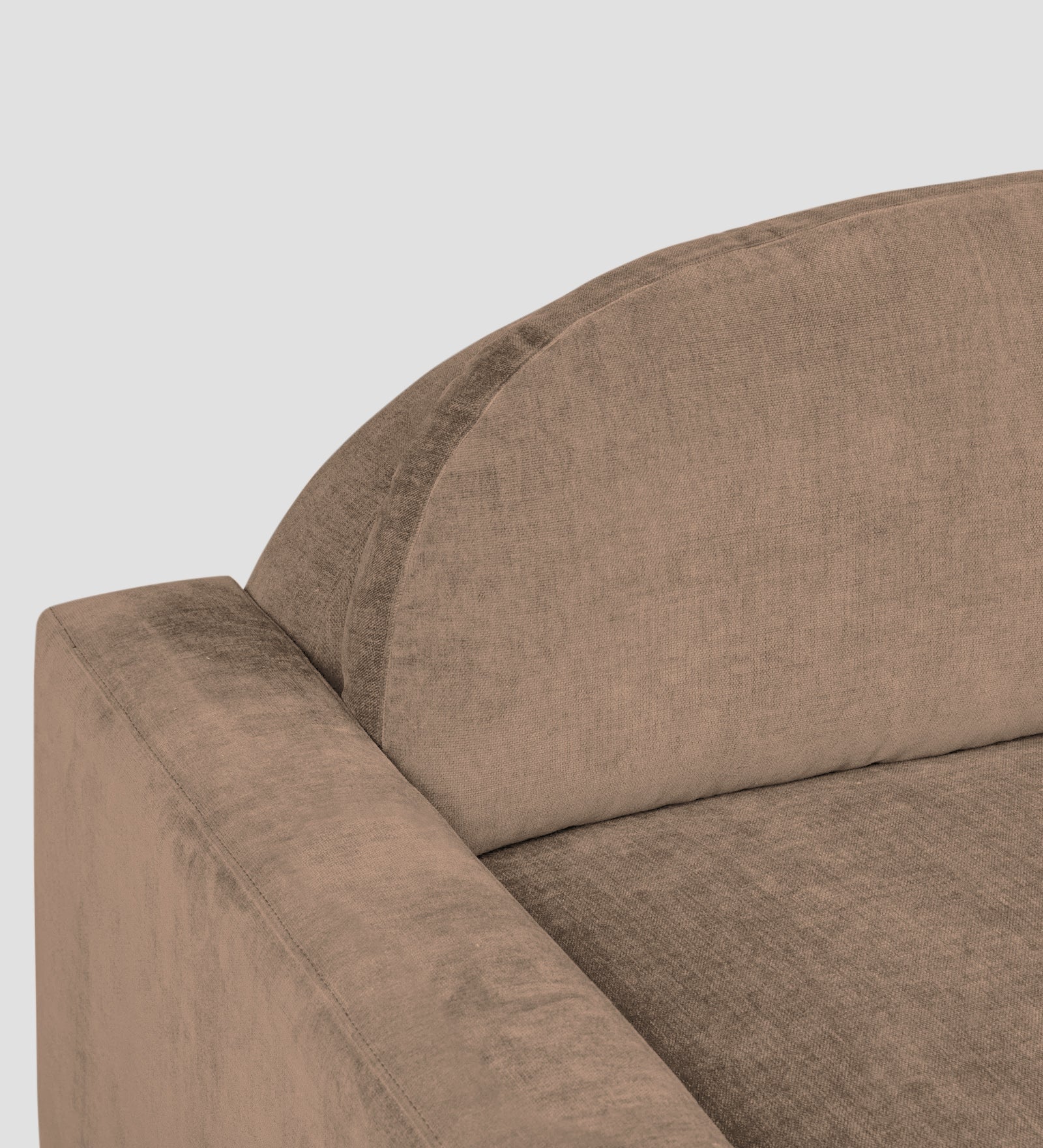 Dara Fabric 1 Seater Sofa In Cookie Beige Colour - Febonic Living