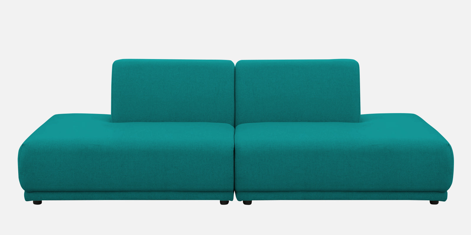 Adam Fabric LHS Sectional Sofa (3+Ottoman Lounger) In Sea green Colour - Febonic Living