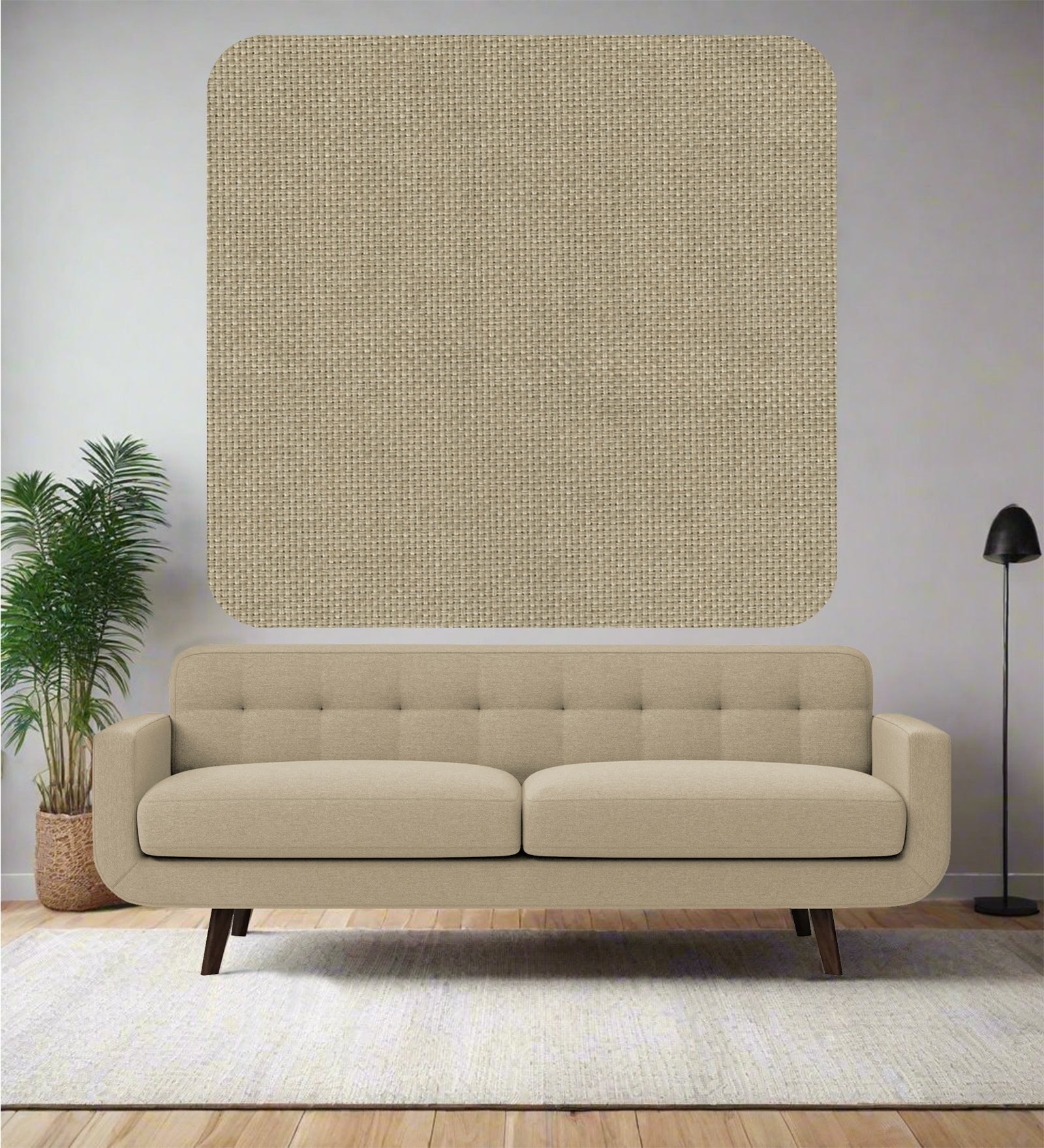 Lenin Crypto Fabric Honey Beige 110 Code - Febonic Living