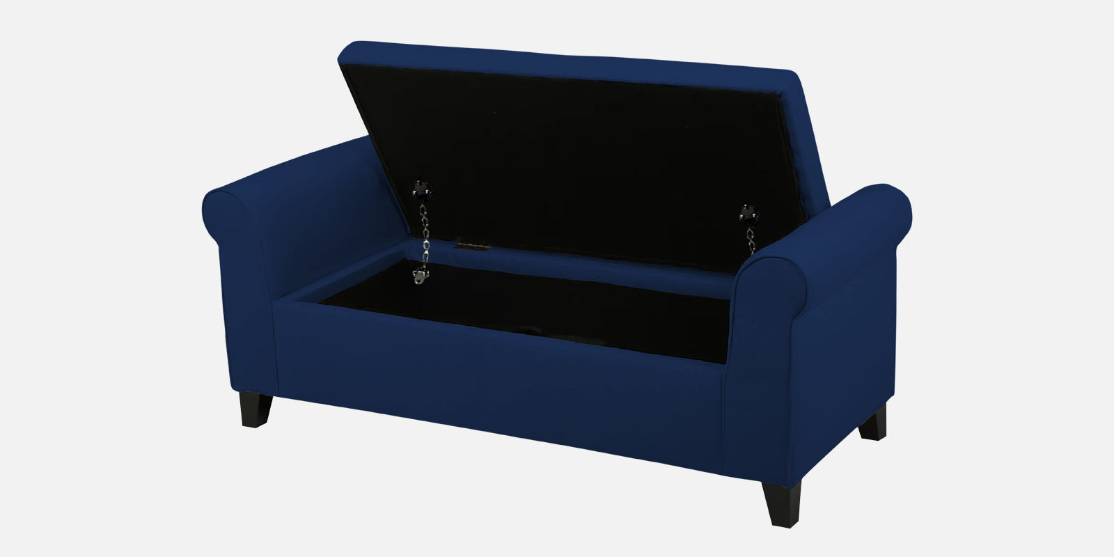 Molo Fabric 3 Seater Recamier In Royal Blue Colour With Storage - Febonic Living
