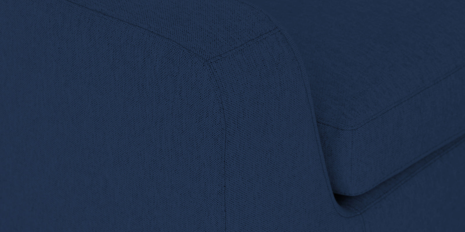 Freedom Velvet 6 Seater LHS Corner Sofa In Imperial Blue Colour With Ottoman - Febonic Living