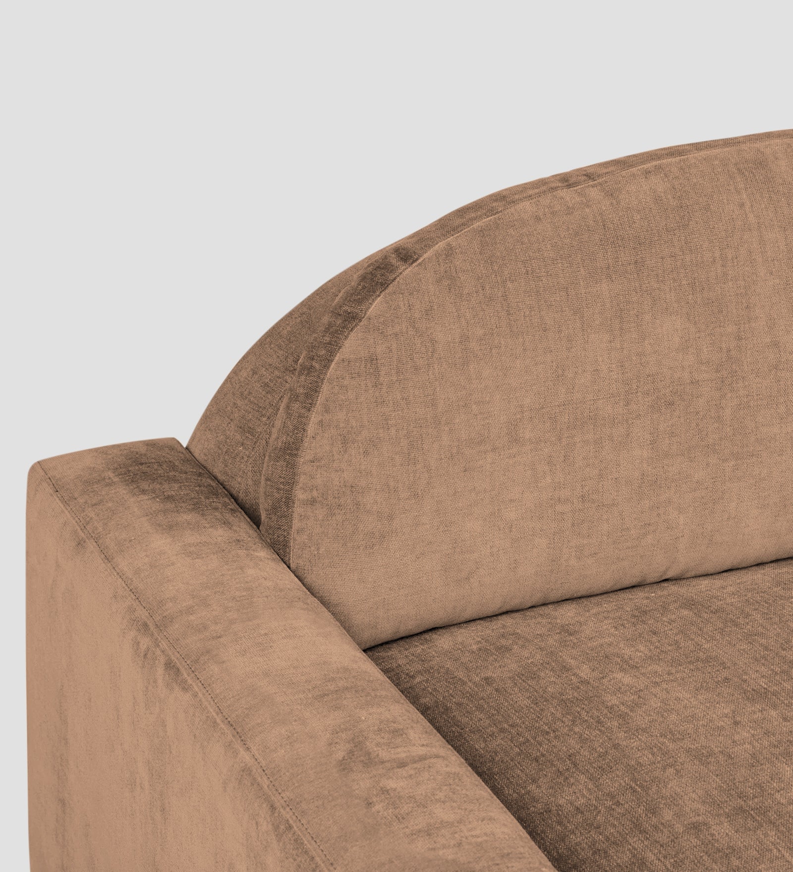 Dara Fabric 1 Seater Sofa In Cosmic Beige Colour - Febonic Living