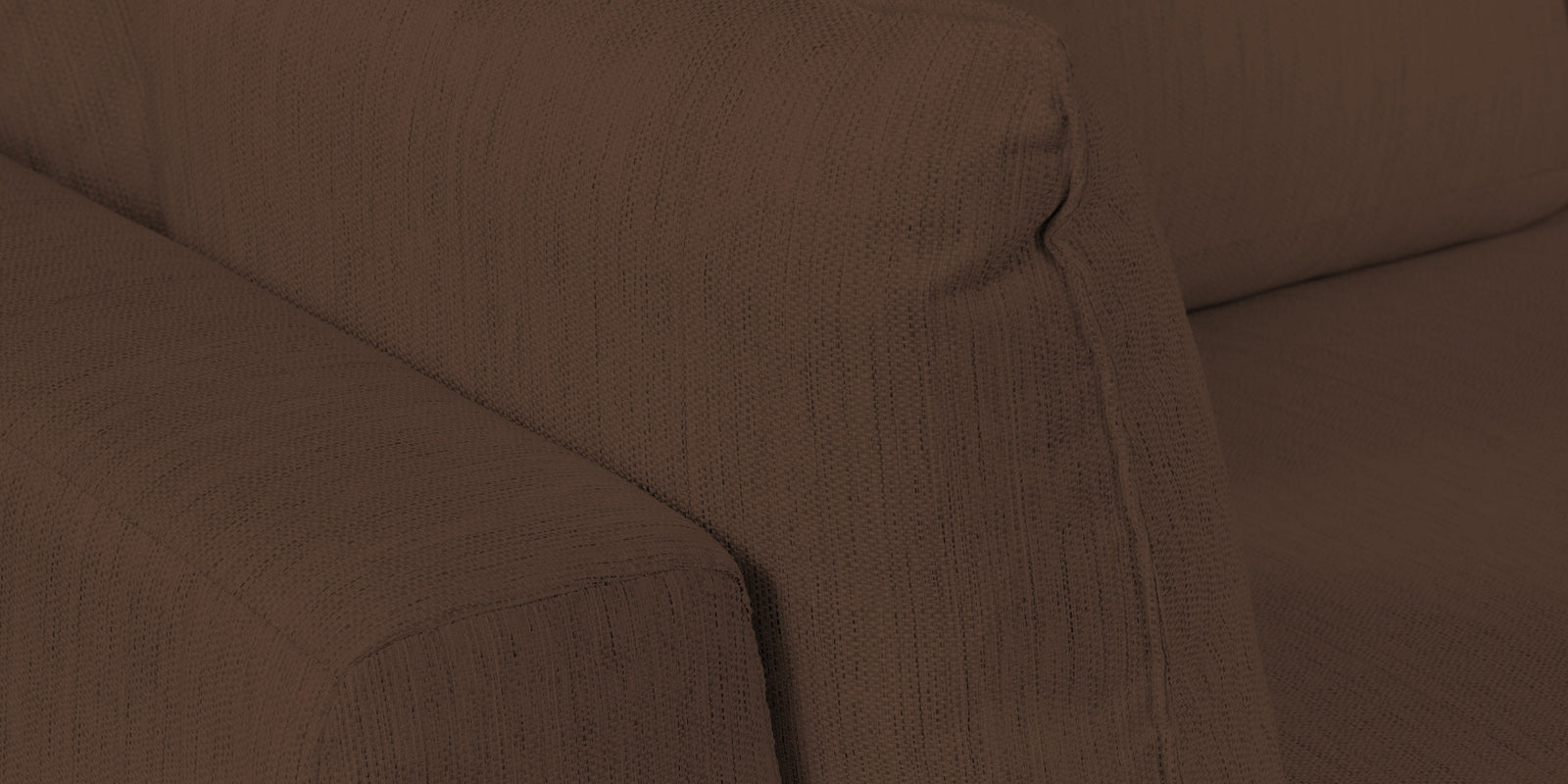 Ziggy Fabric RHS Sectional Sofa (3+Lounger) In Ash Brown Colour - Febonic Living