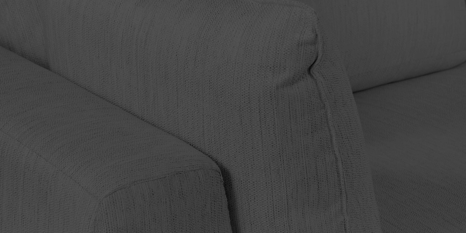 Ziggy Fabric RHS Sectional Sofa (3+Lounger) In Stone Grey Colour - Febonic Living