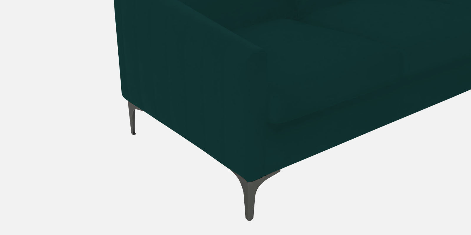 Haru Fabric LHS Sectional Sofa (3+Lounger) In Forest Green Colour - Febonic Living