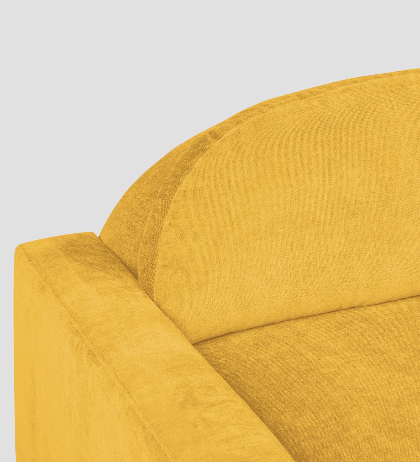Dara Fabric 1 Seater Sofa In Bold Yellow Colour - Febonic Living