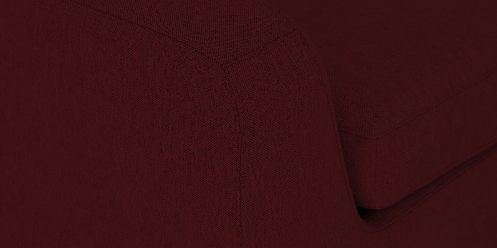 Freedom Velvet 6 Seater LHS Corner Sofa In Blood Maroon Colour With Ottoman - Febonic Living