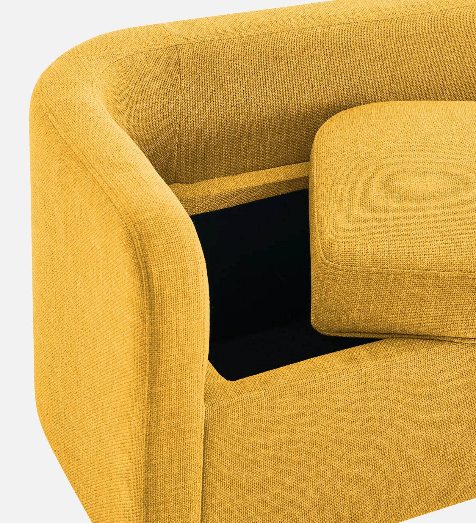 Cooper Fabric Storage Bench In Bold Yellow Colour - Febonic Living