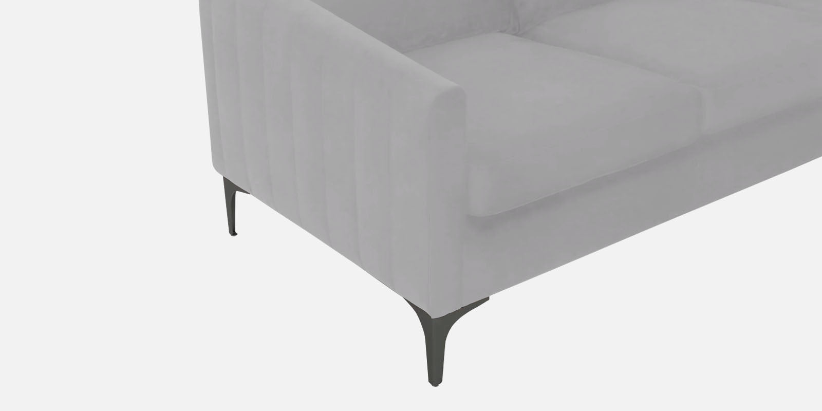 Haru Fabric LHS Sectional Sofa (3+Lounger) In Concrete Grey Colour - Febonic Living