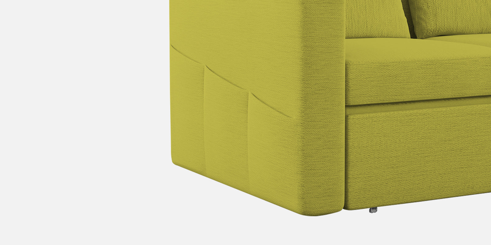 River Fabric 2 Seater Pull Out Sofa Cum Bed In Parrot Green Colour - Febonic Living