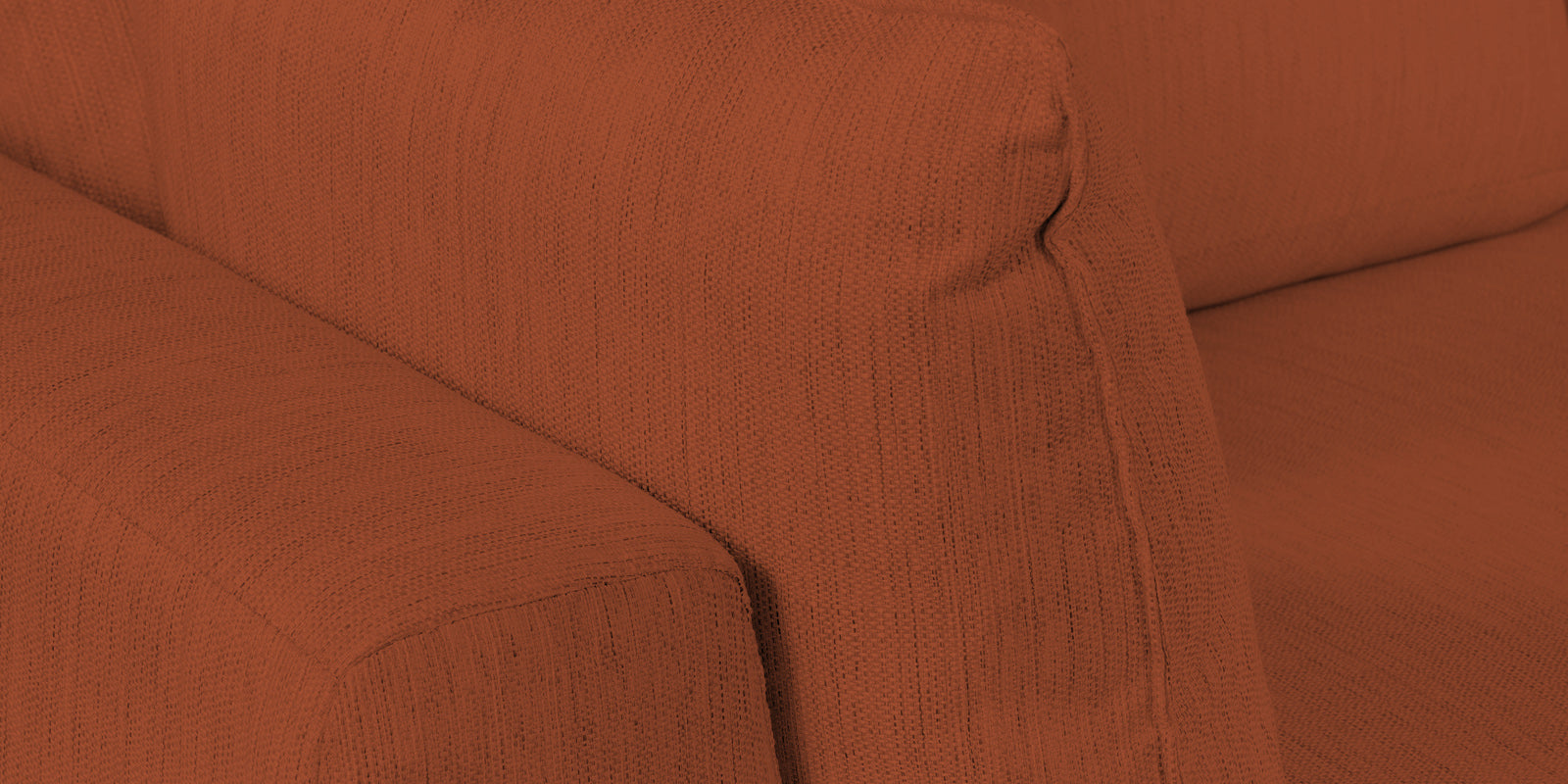 Ziggy Fabric RHS Sectional Sofa (3+Lounger) In Royal Orange Colour - Febonic Living