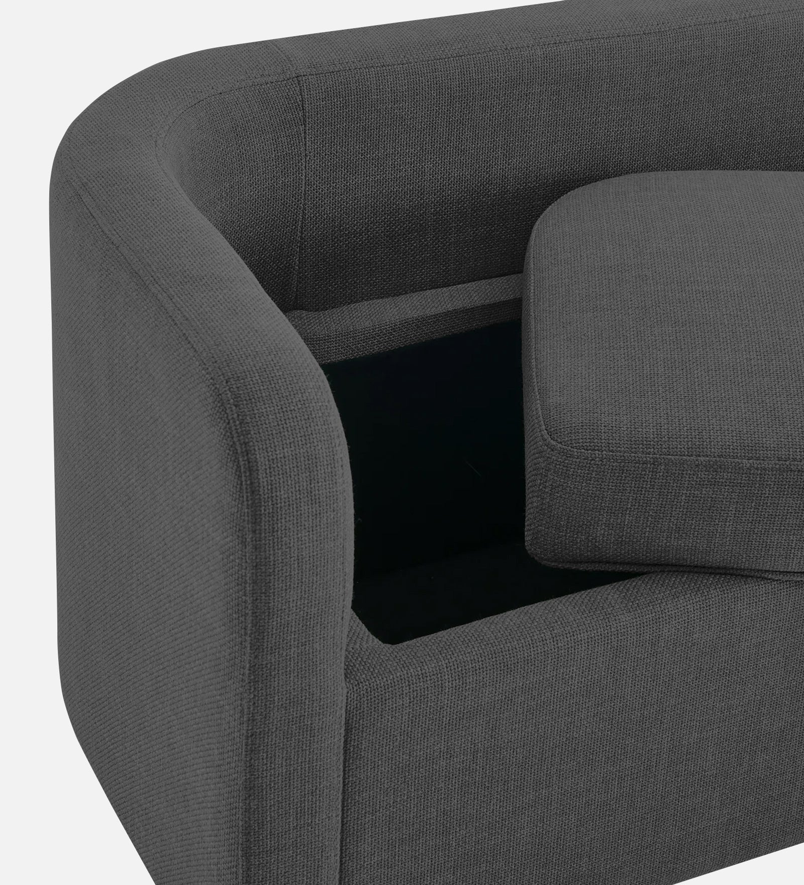 Cooper Fabric Storage Bench In Charcoal Grey Colour - Febonic Living
