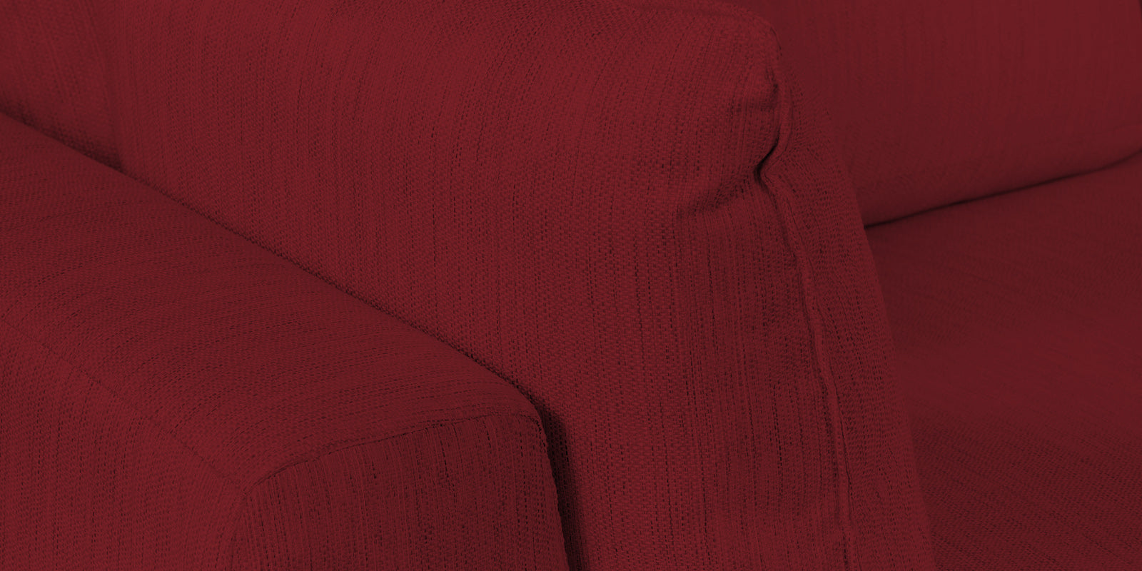 Ziggy Fabric RHS Sectional Sofa (3+Lounger) In Chilli Red Colour - Febonic Living